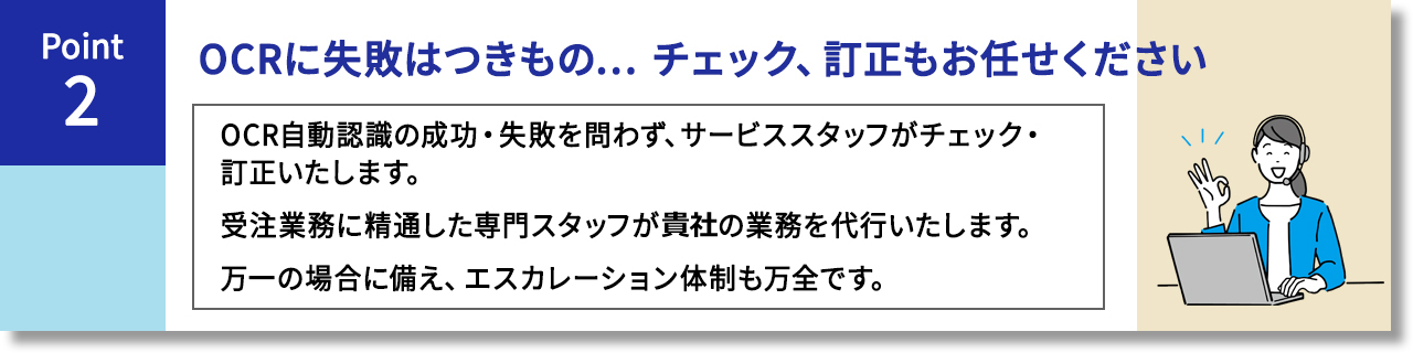 OCRに失敗はつきもの…チェック、訂正もお任せください